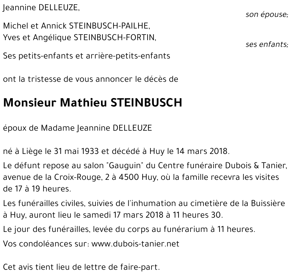 Mathieu STEINBUSCH