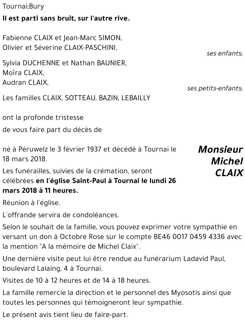 Michel CLAIX