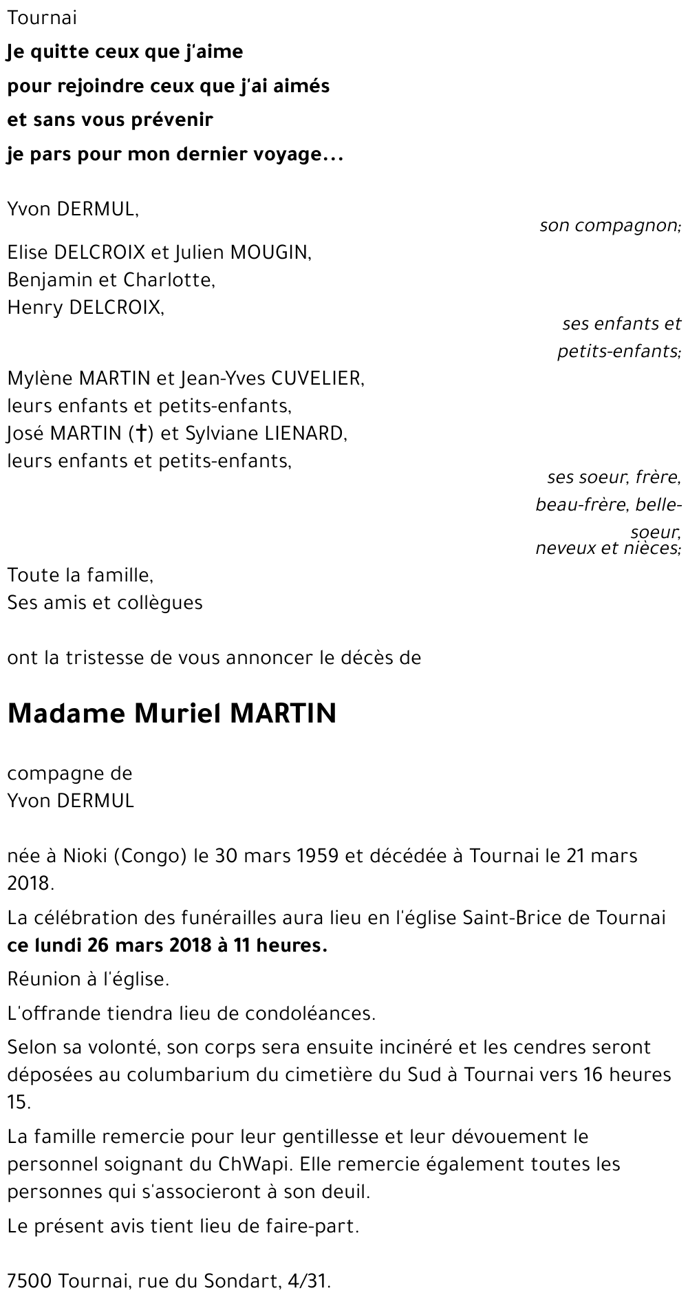 Muriel MARTIN
