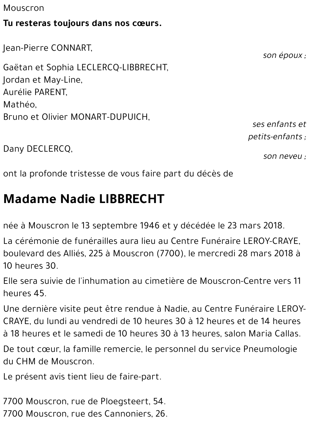 Nadie LIBBRECHT