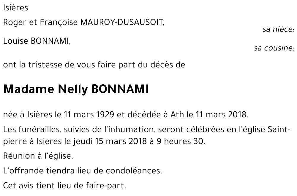 Nelly BONNAMI