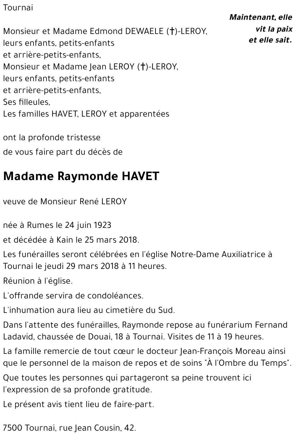 Raymonde HAVET