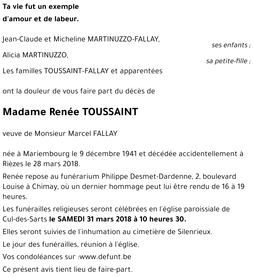 Renée TOUSSAINT