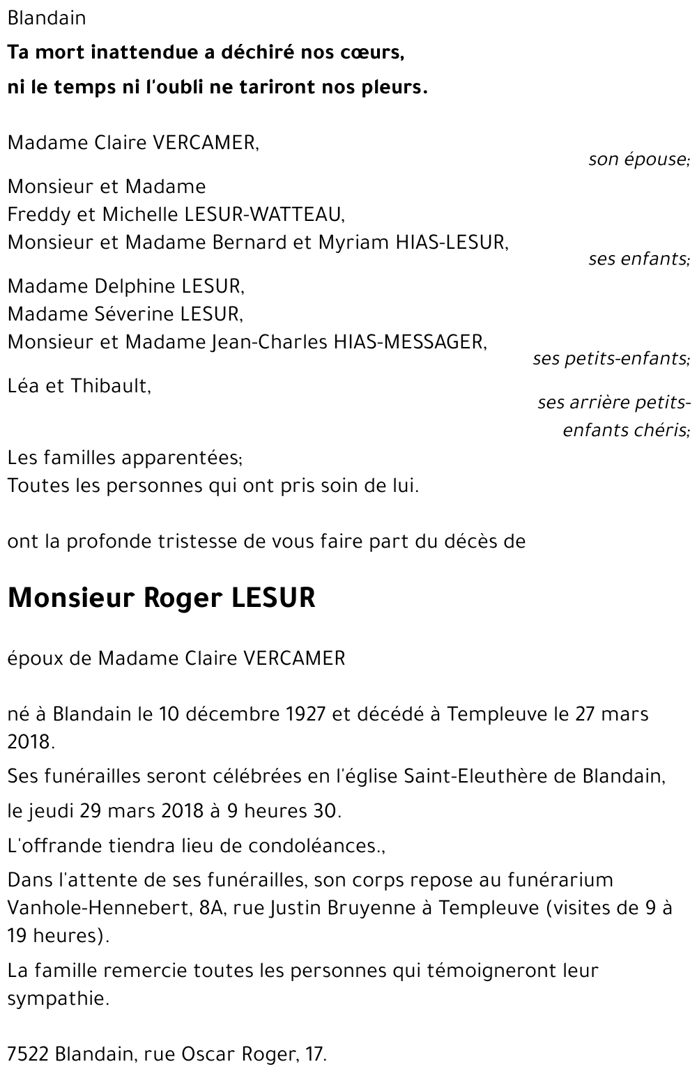 Roger LESUR