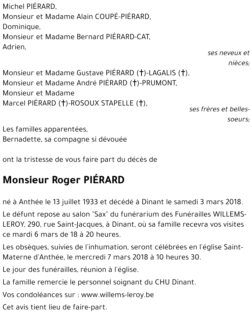 Roger PIÉRARD