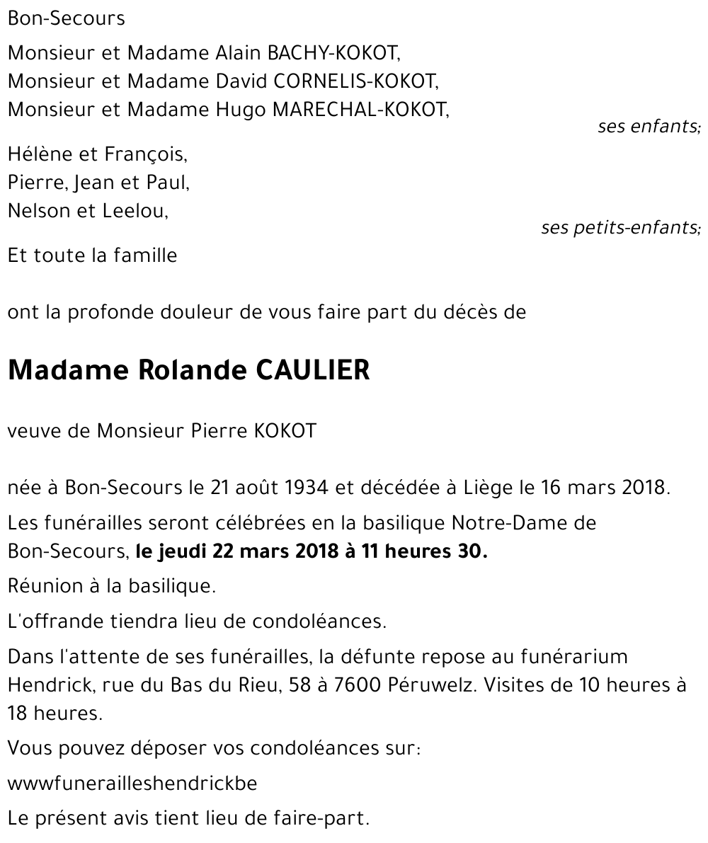 Rolande CAULIER