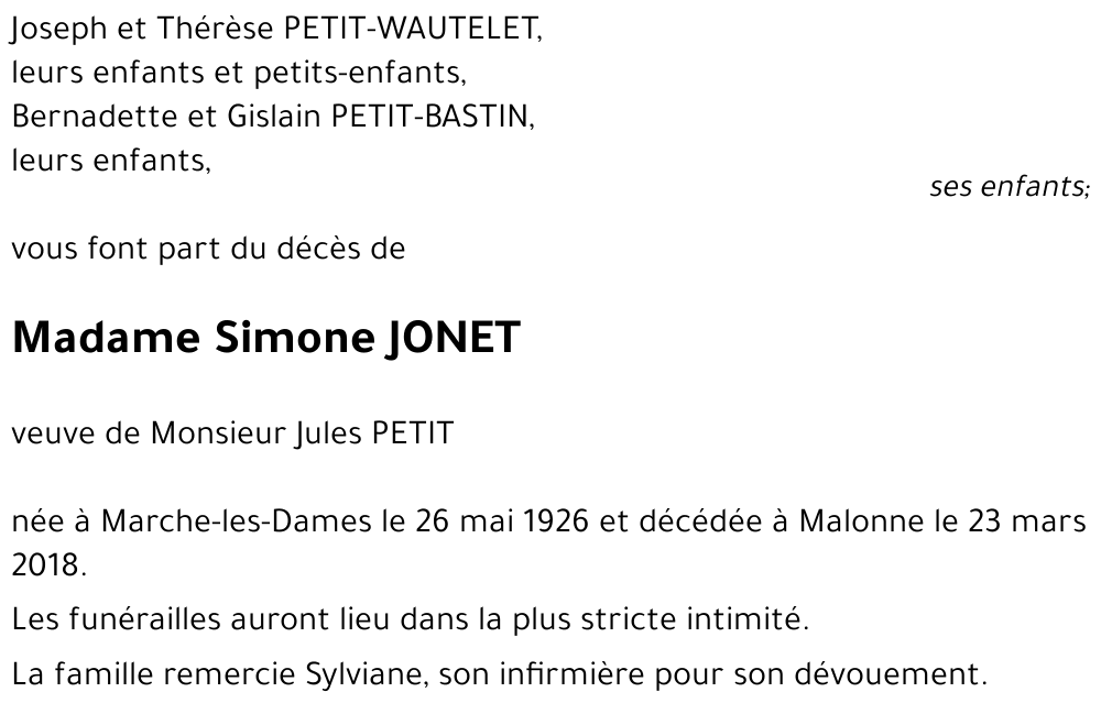 Simone JONET