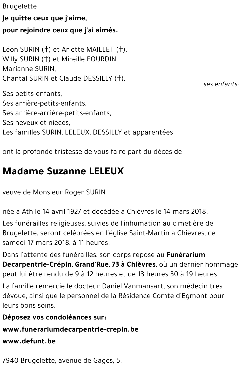 Suzanne LELEUX