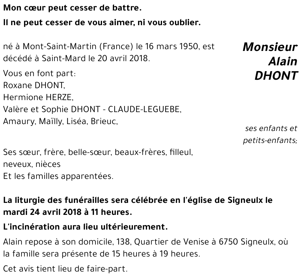 Alain DHONT 