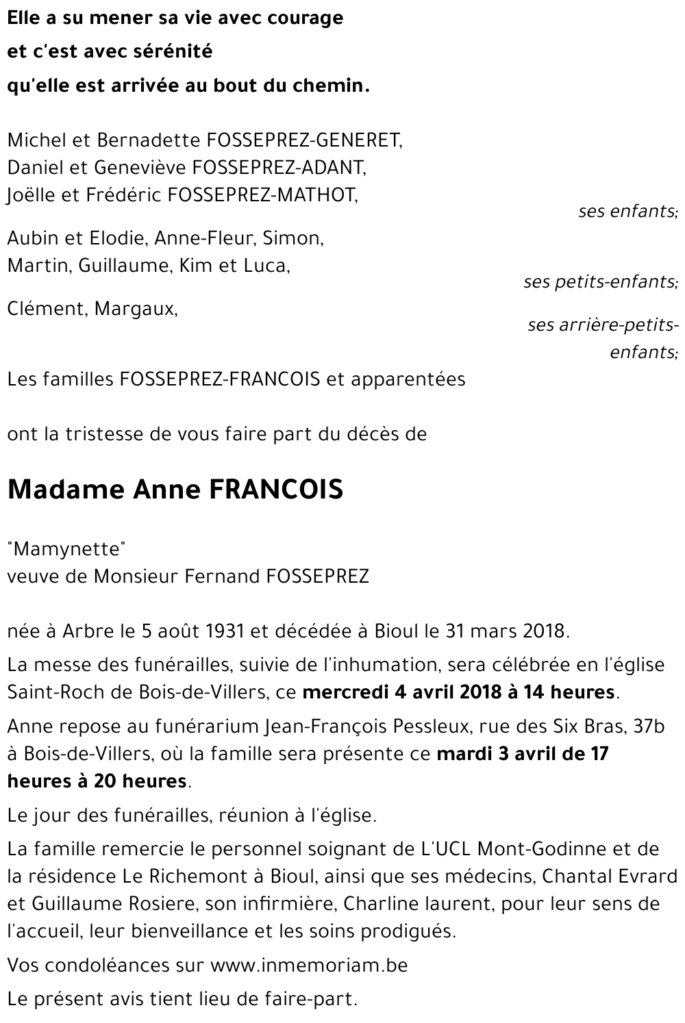 Anne FRANCOIS