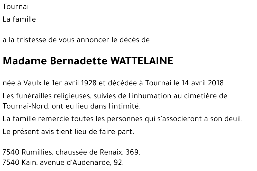 Bernadette WATTELAINE