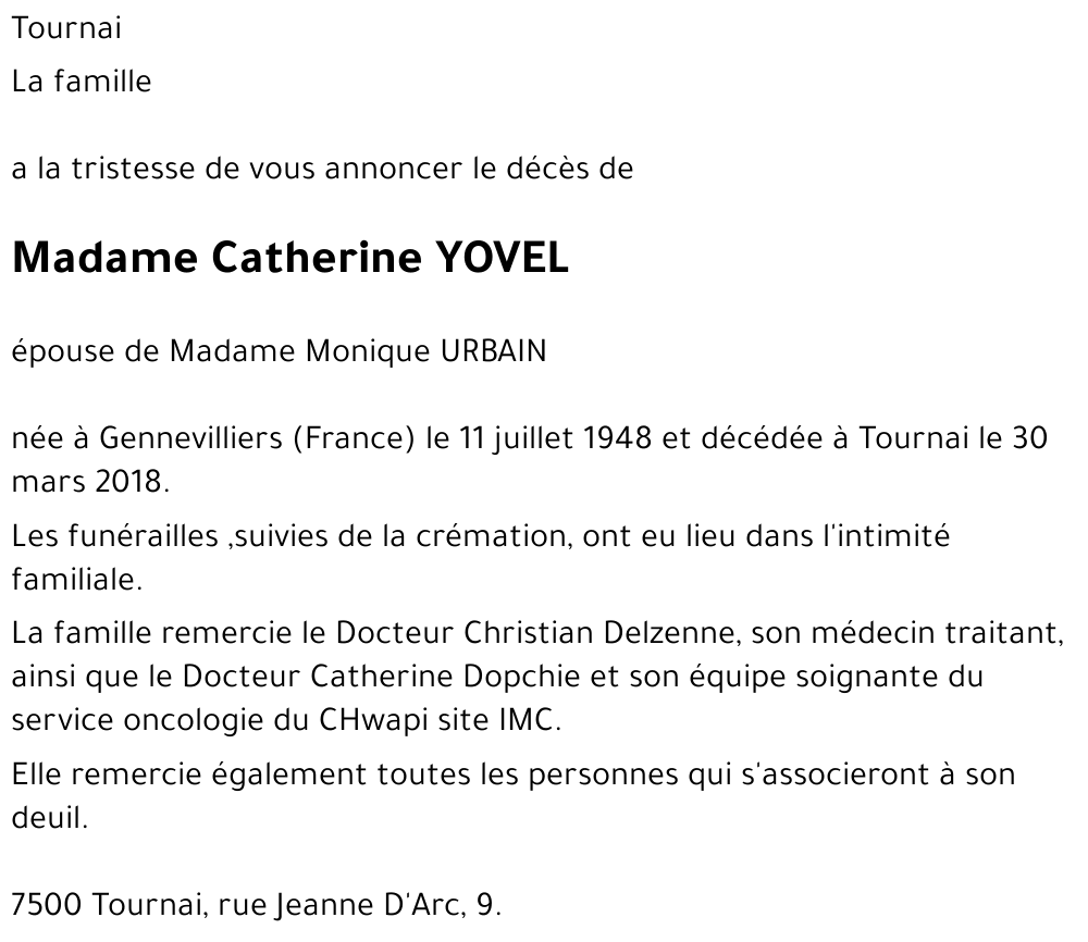 Catherine YOVEL