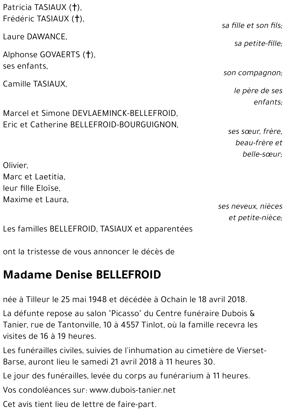 Denise BELLEFROID