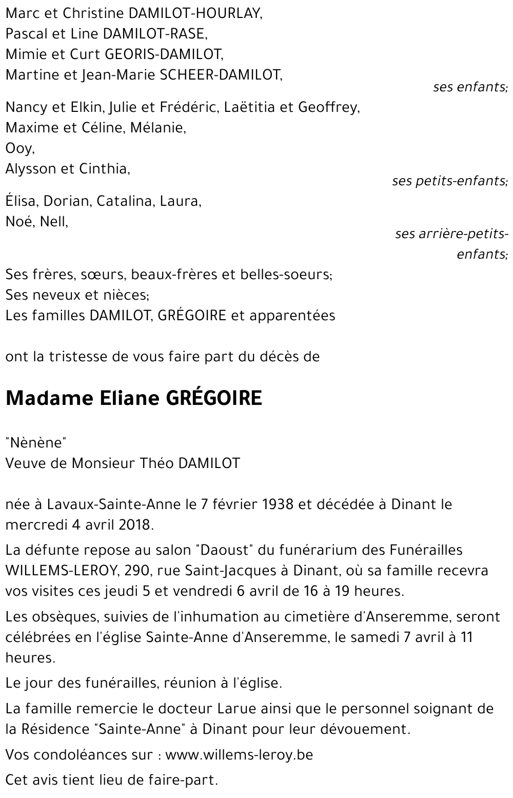 Eliane GRÉGOIRE