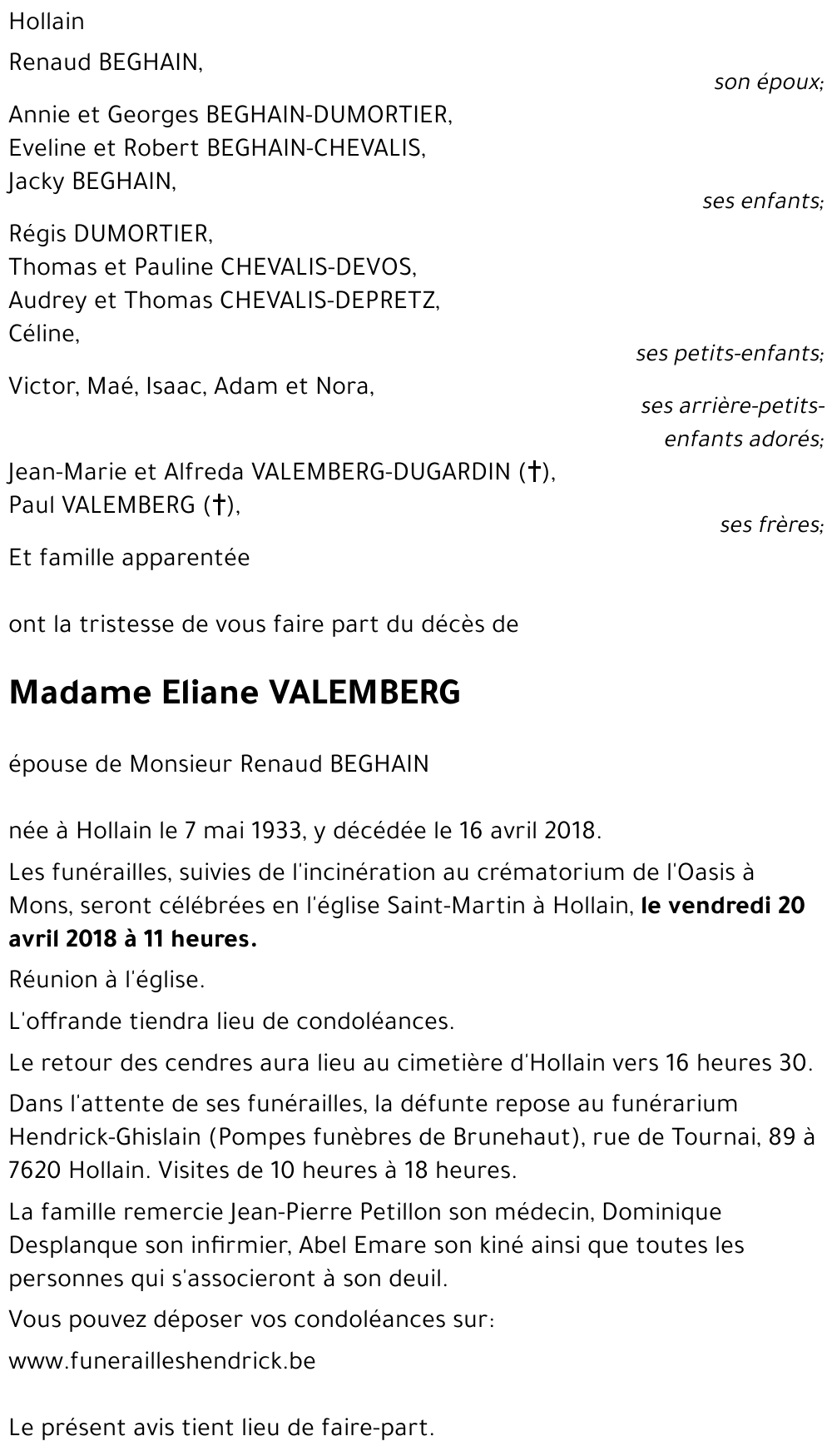 Eliane VALEMBERG