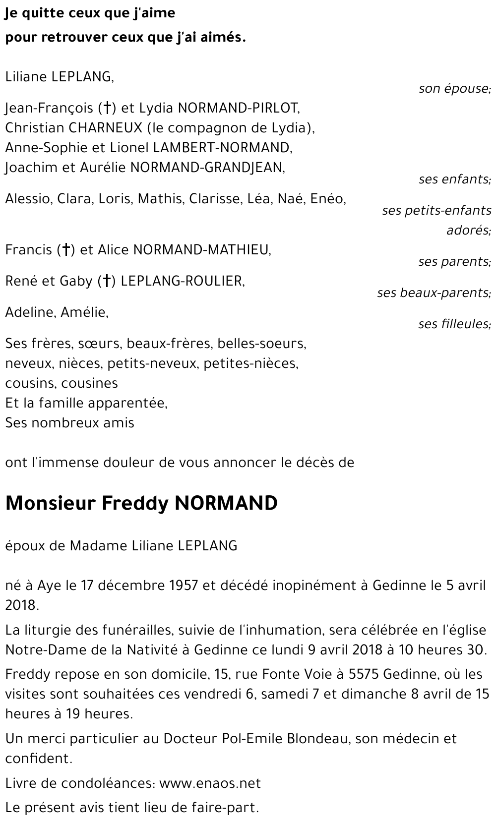 Freddy NORMAND