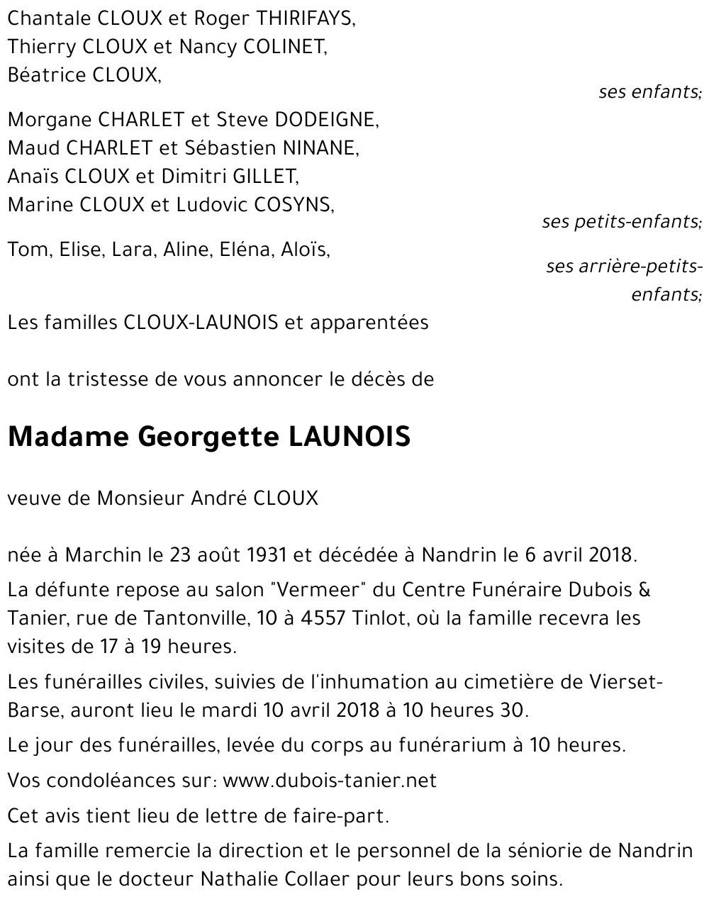 Georgette LAUNOIS