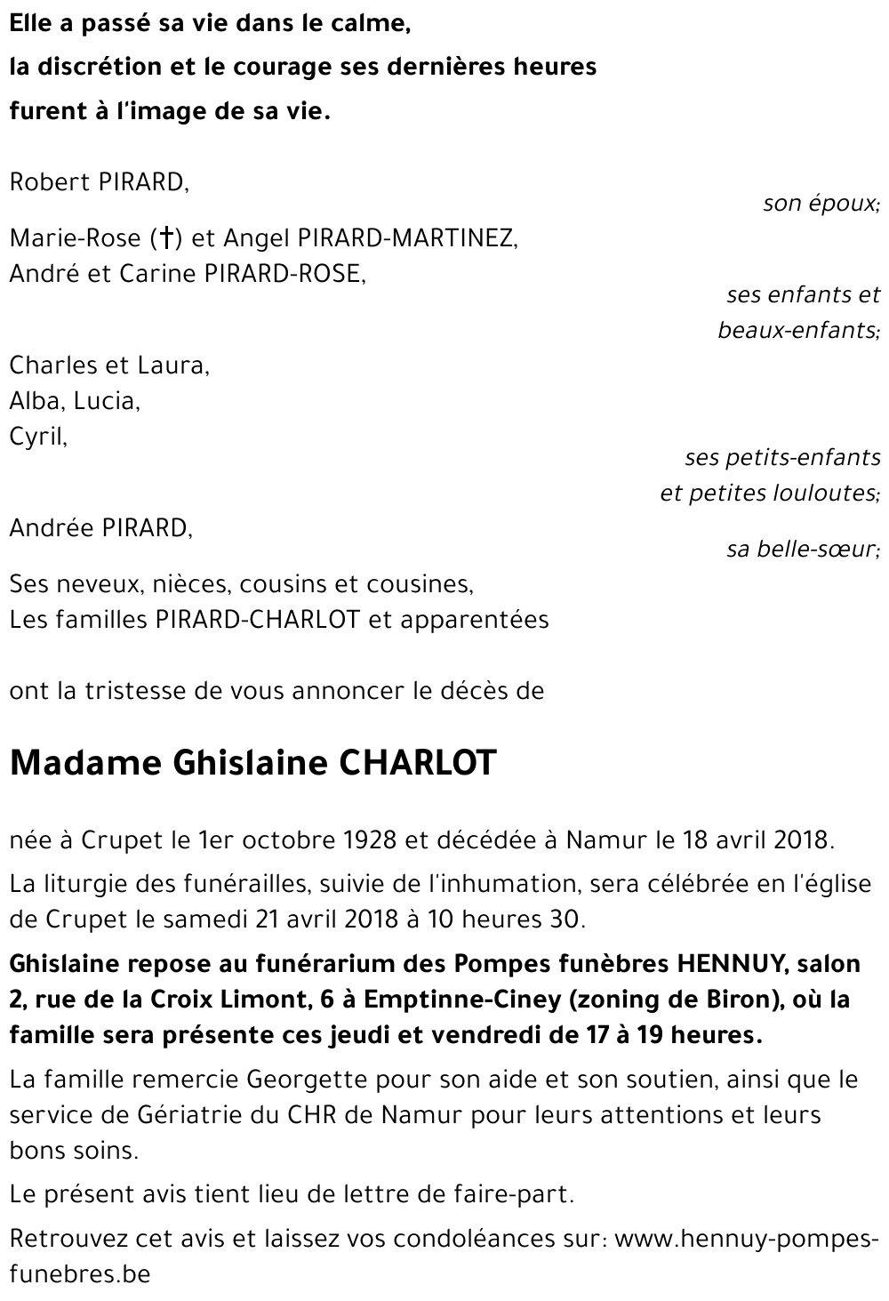 Ghislaine CHARLOT