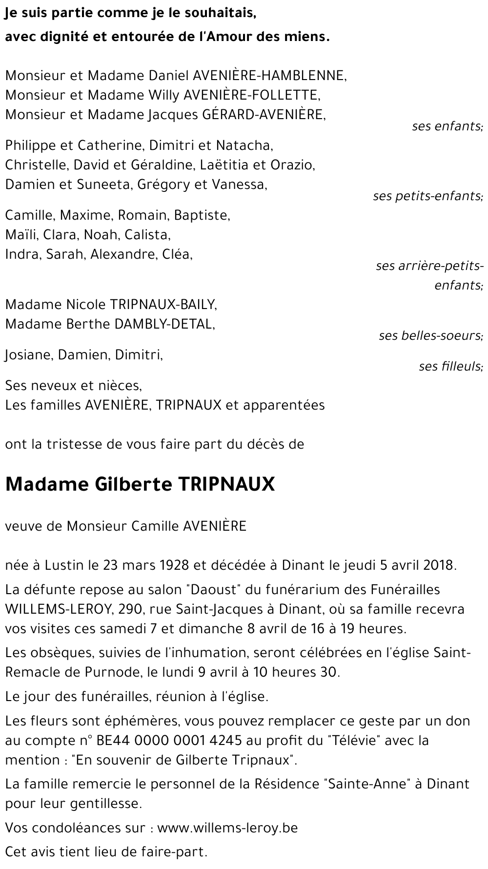 Gilberte TRIPNAUX