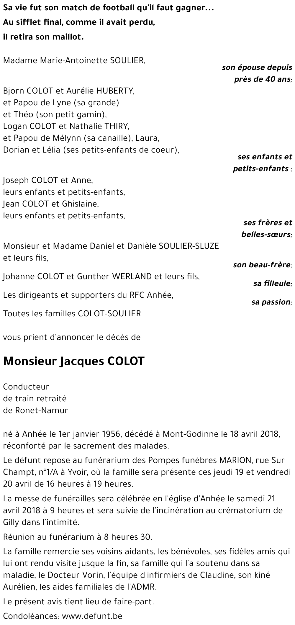 Jacques COLOT