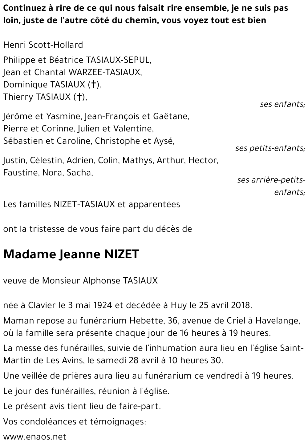 Jeanne NIZET