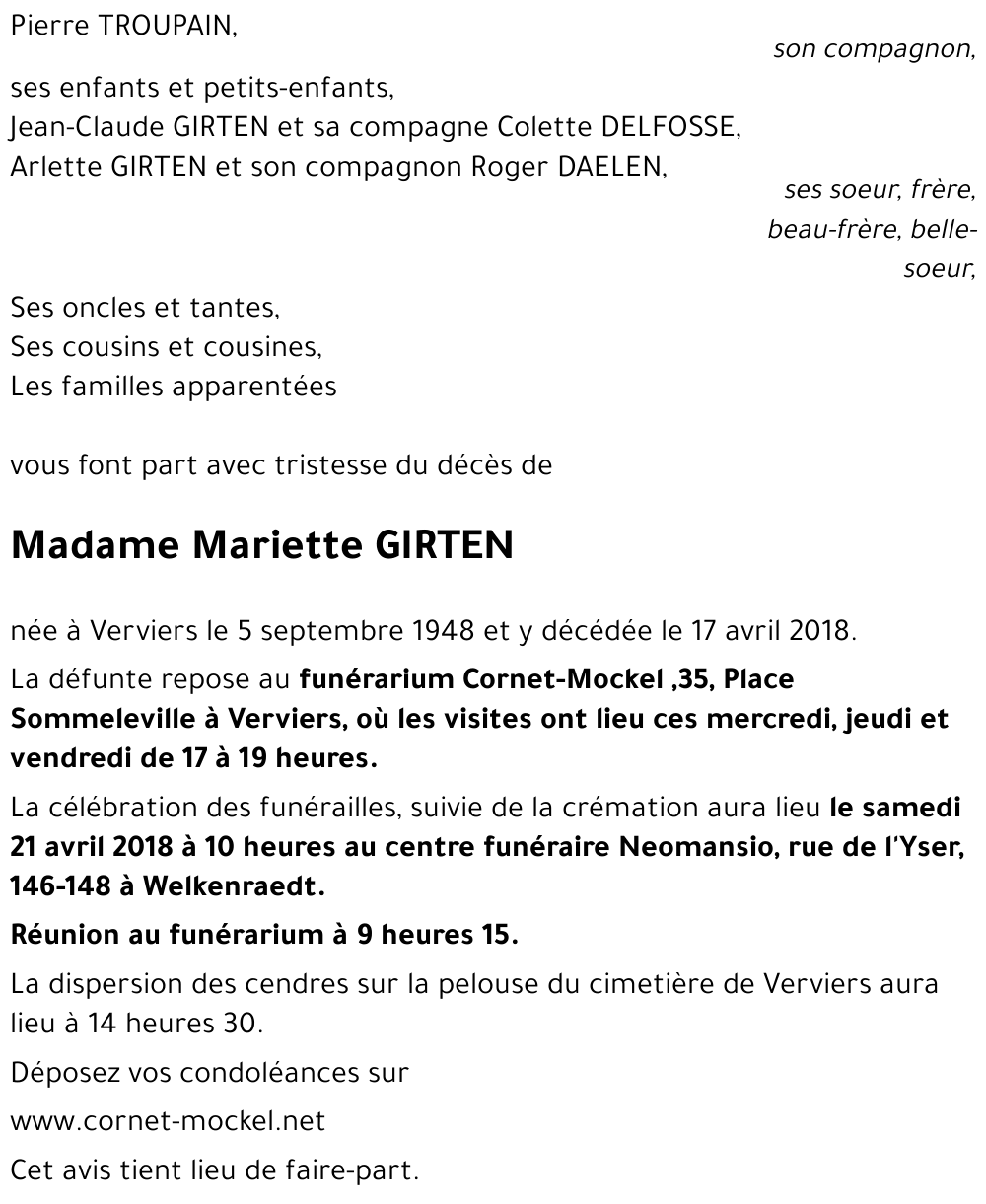 Mariette GIRTEN