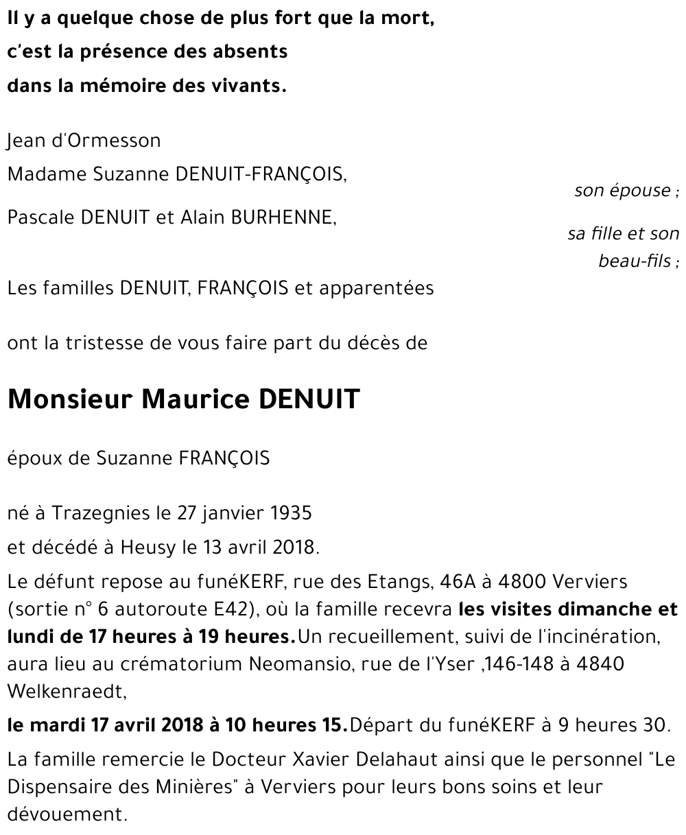 Maurice DENUIT