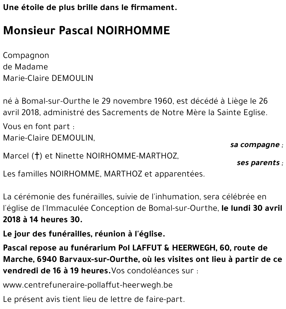 Pascal NOIRHOMME