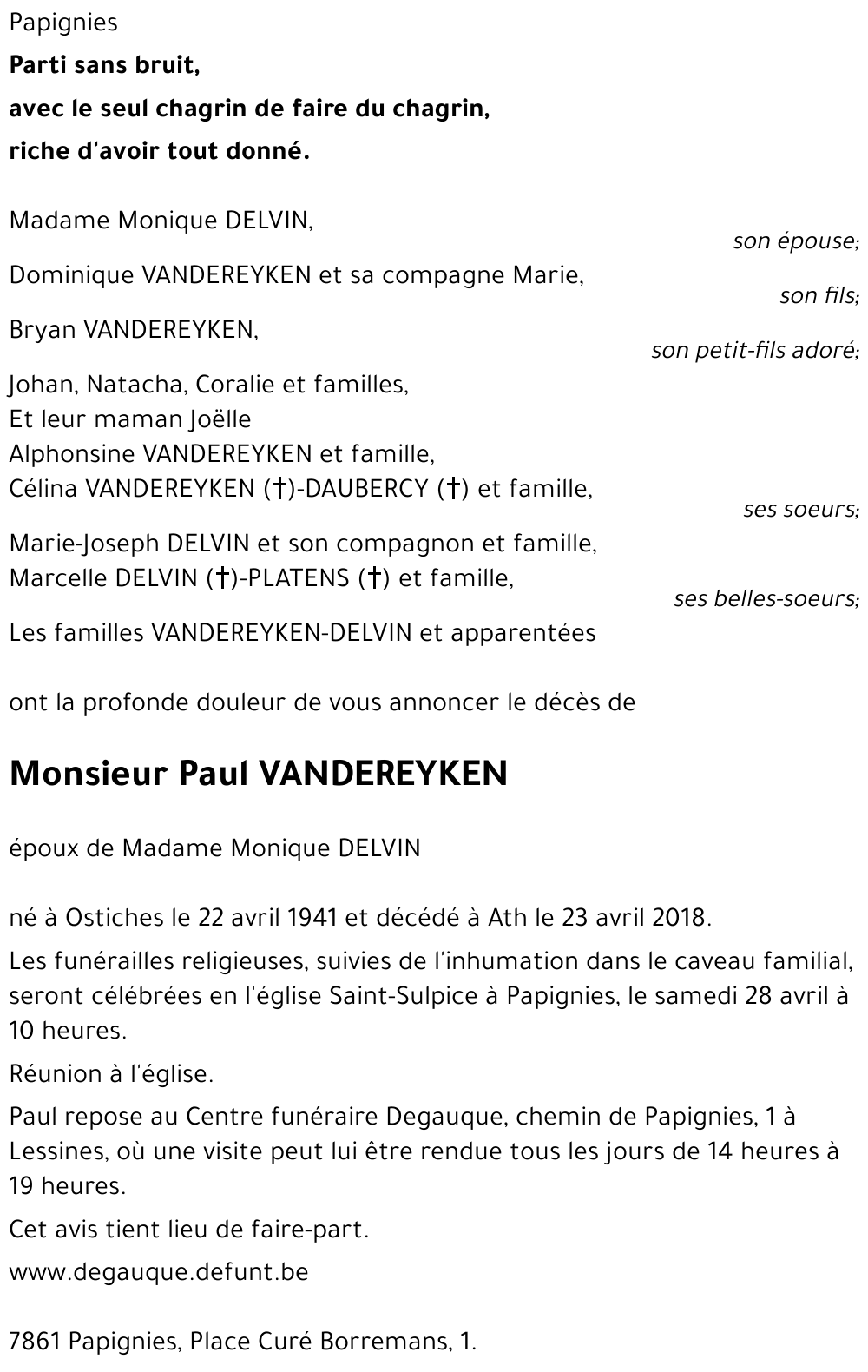 Paul VANDEREYKEN