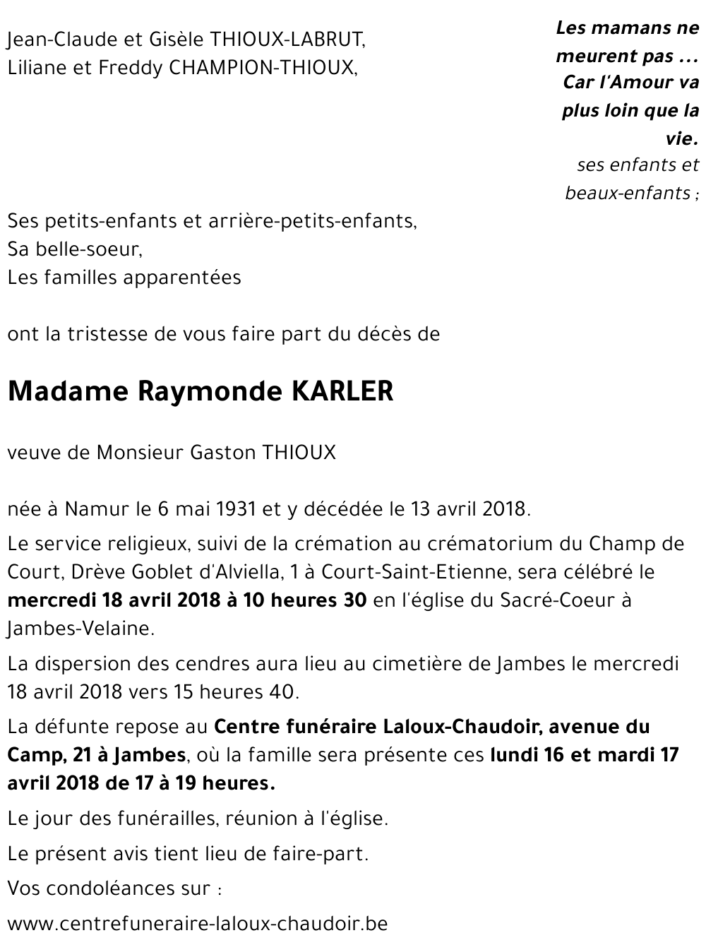 Raymonde KARLER