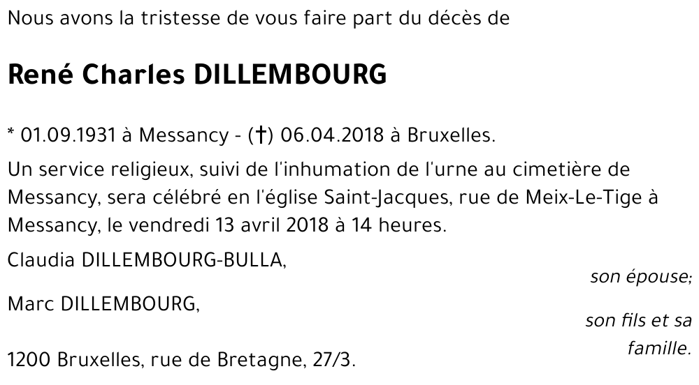 René Charles DILLEMBOURG