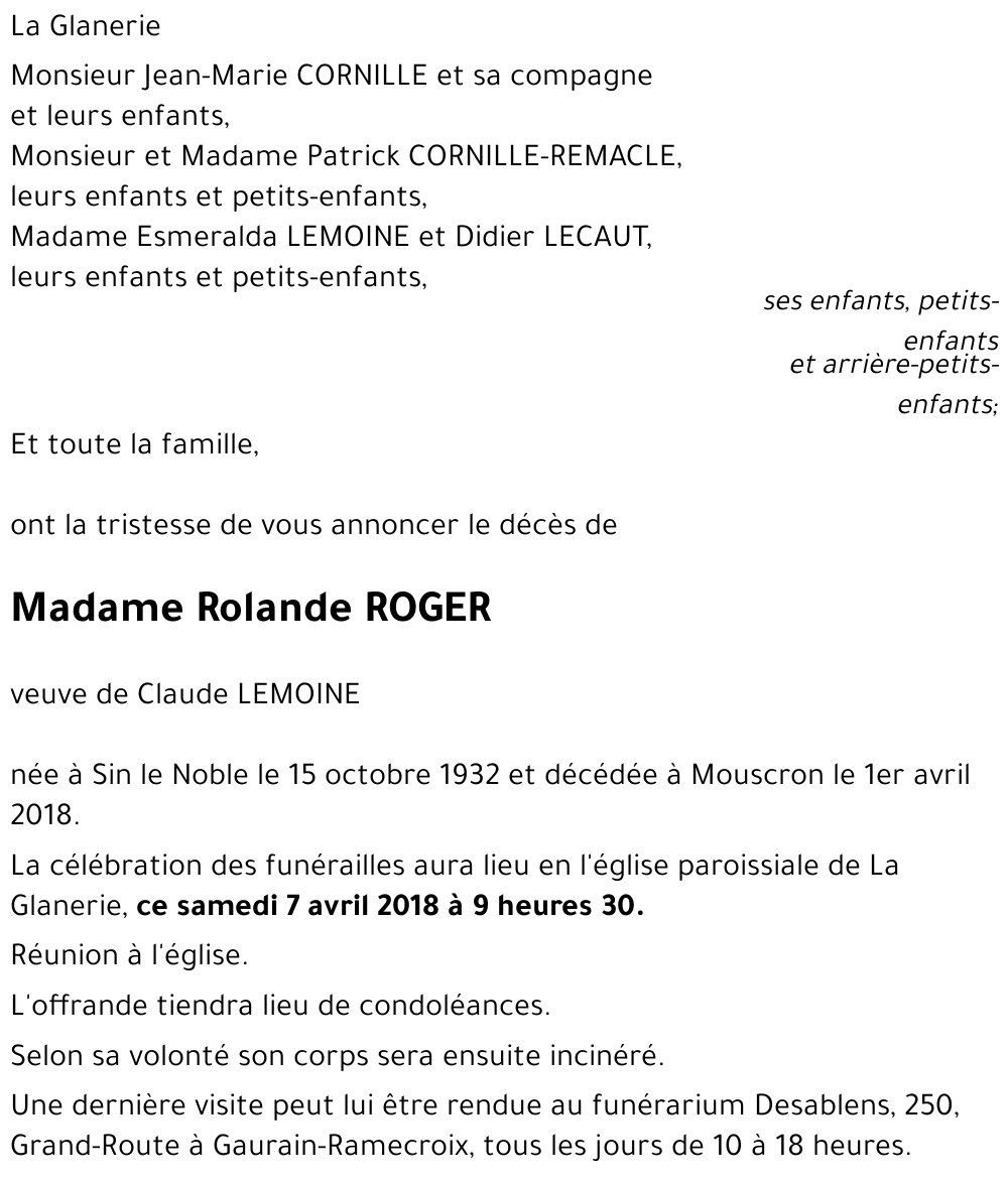 Rolande ROGER