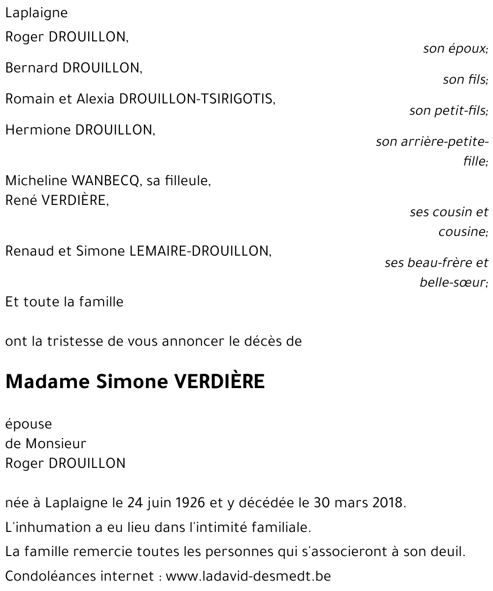 Simone VERDIÈRE