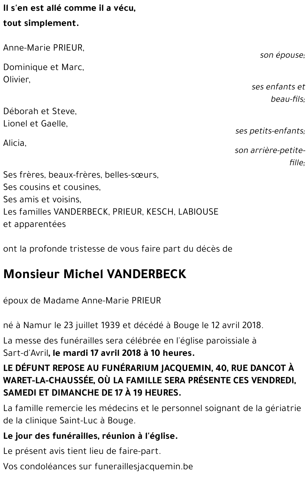 Vanderbeck Michel