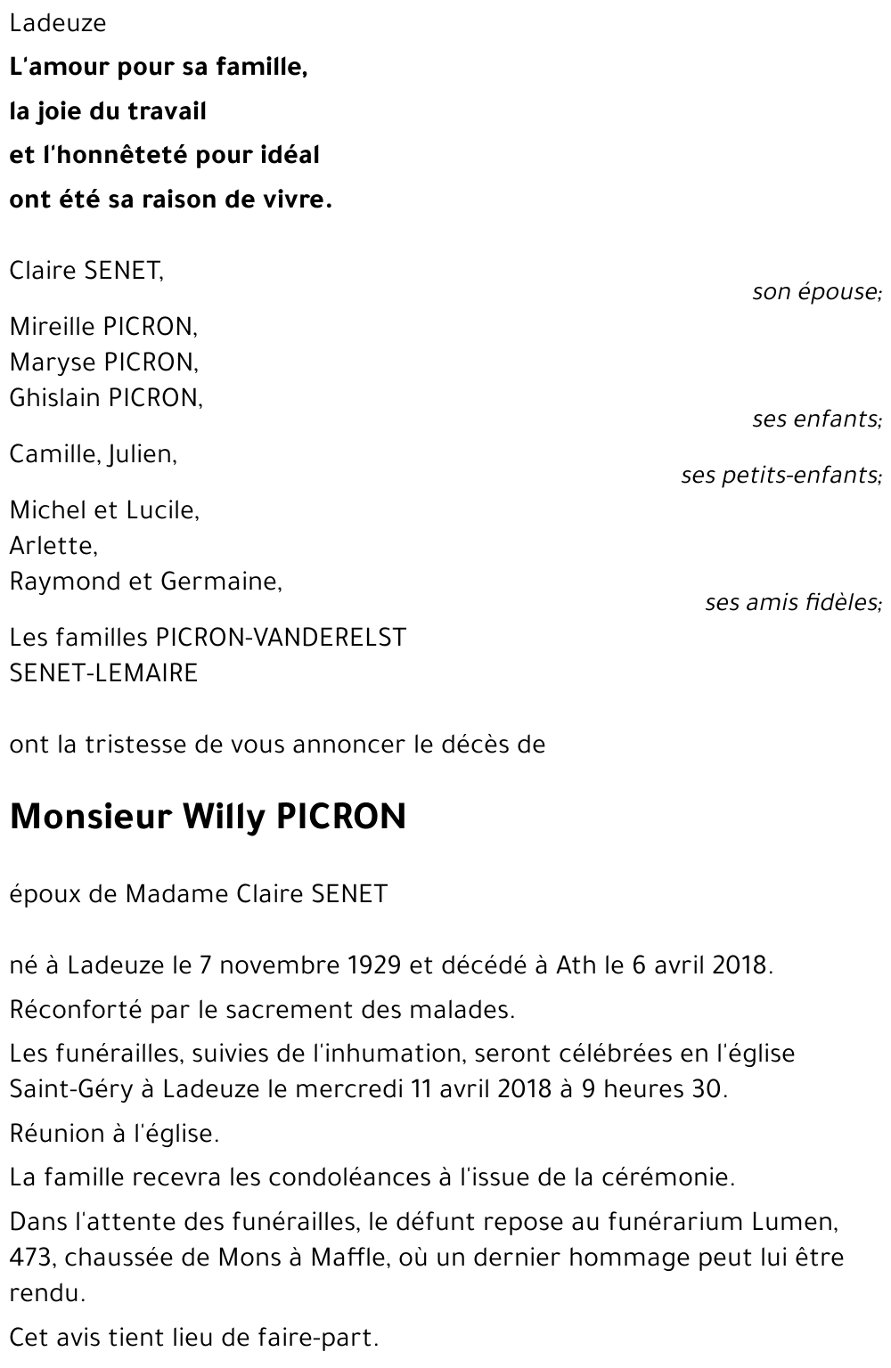 Willy PICRON