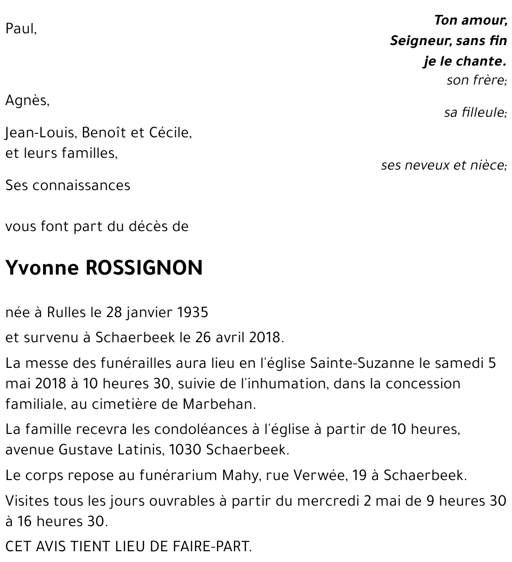 Yvonne ROSSIGNON