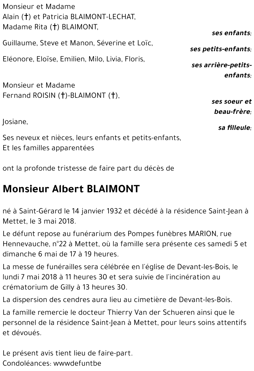 Albert BLAIMONT