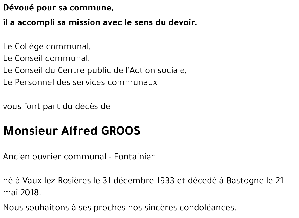 Alfred GROOS