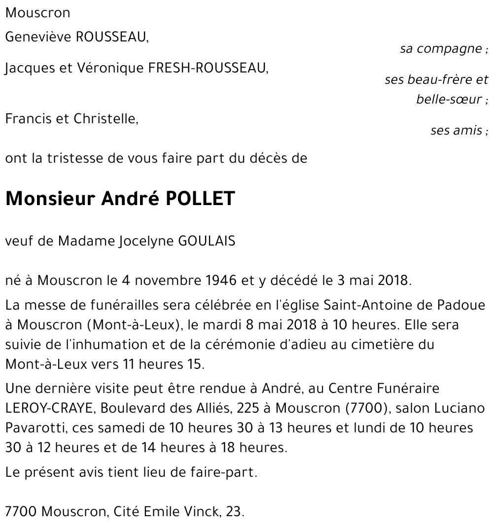 André POLLET