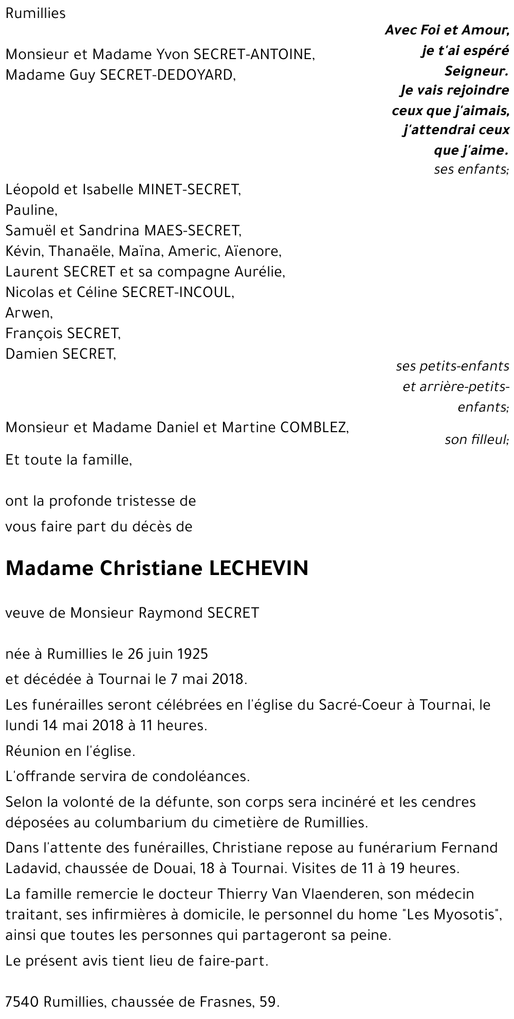 Christiane LECHEVIN