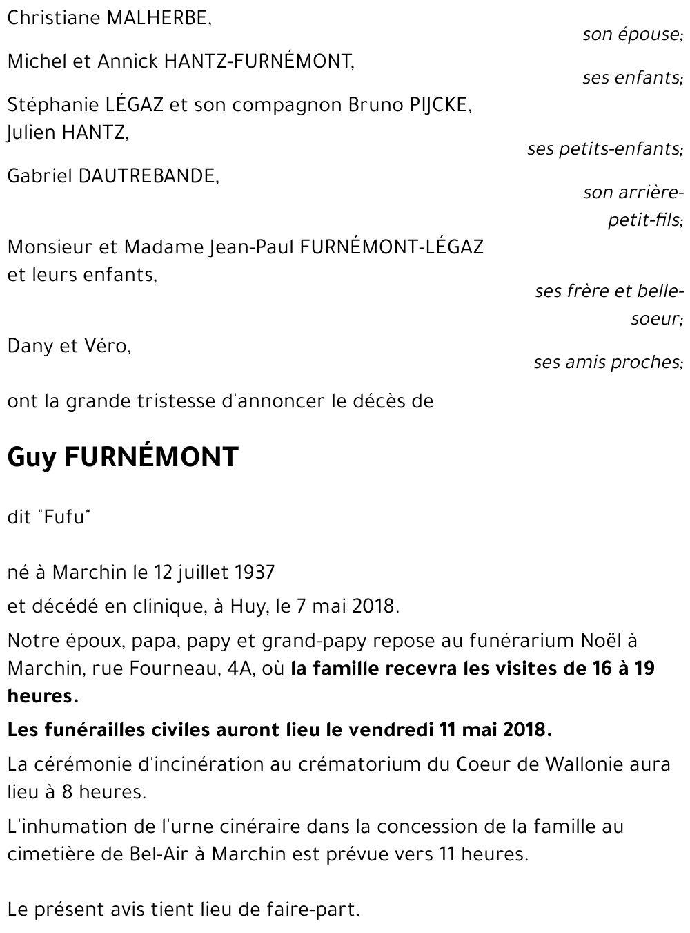 Guy FURNÉMONT