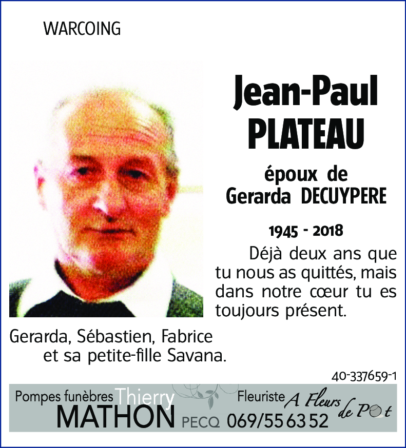 Jean-Paul PLATEAU