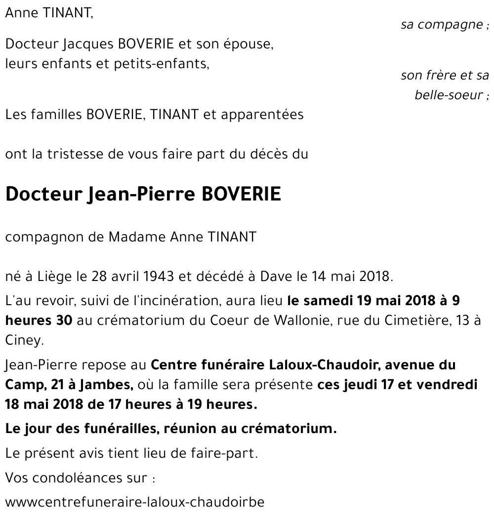 Jean-Pierre BOVERIE