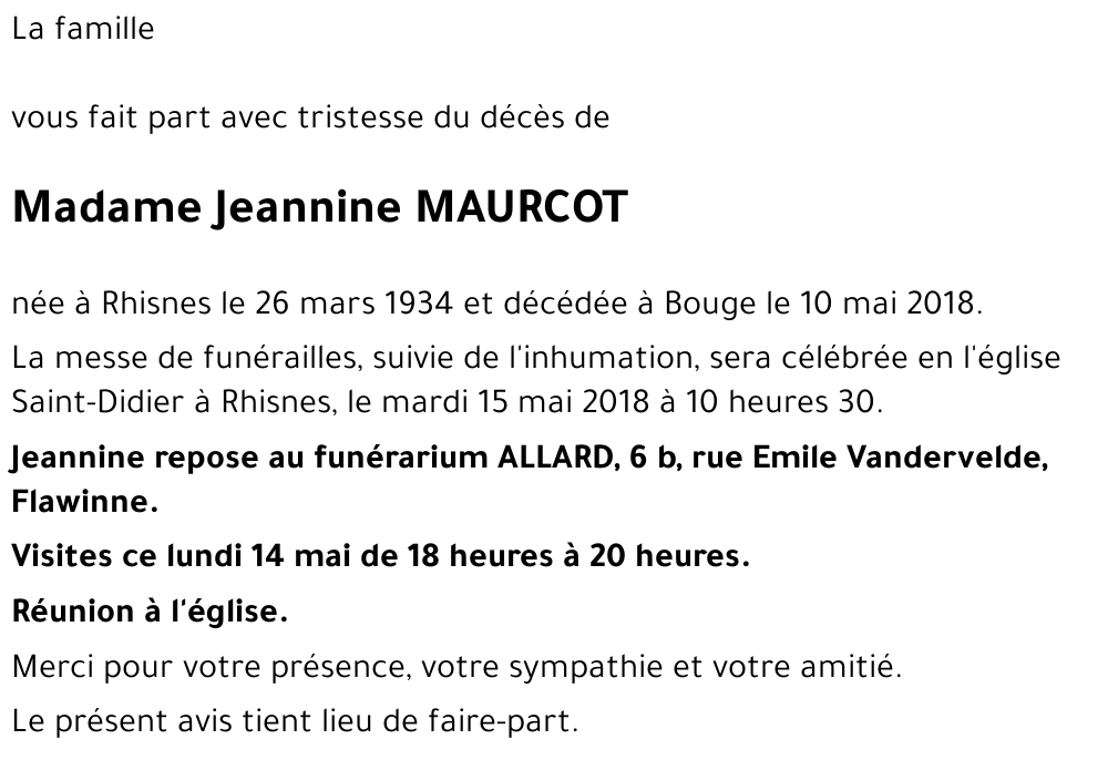 Jeannine MAURCOT