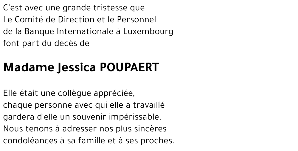 Jessica POUPAERT