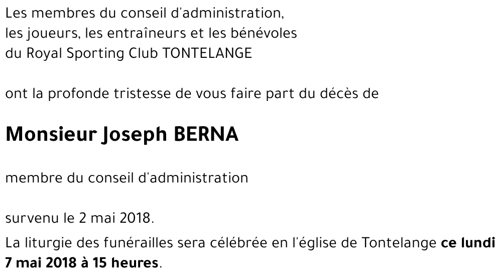 Joseph BERNA