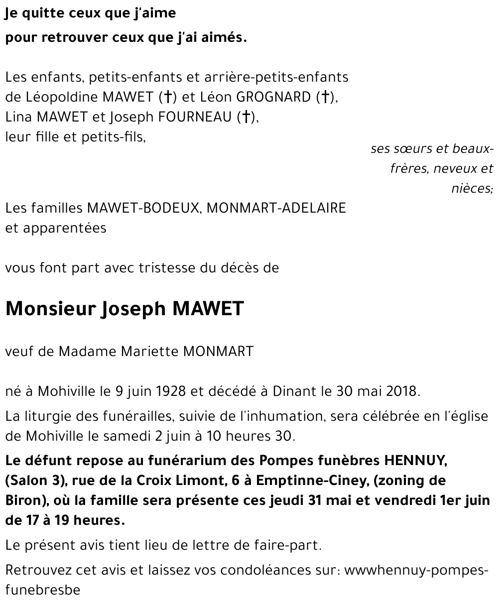 Joseph MAWET