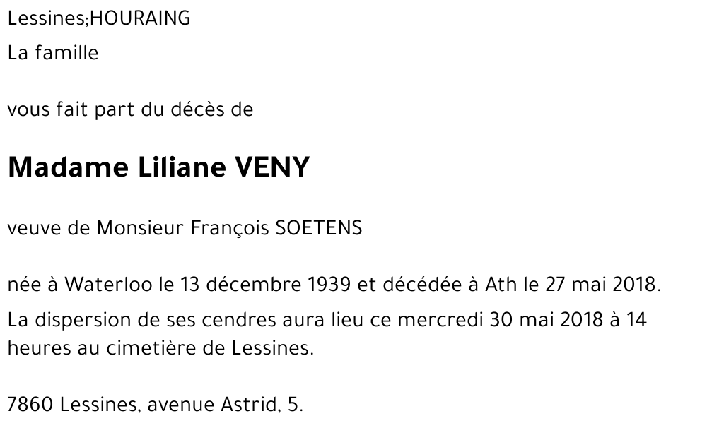 Liliane VENY