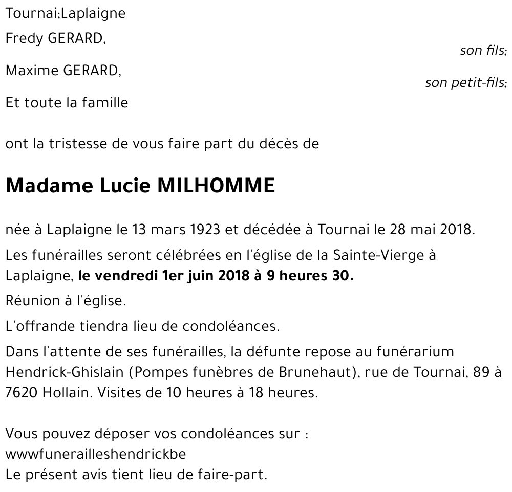 Lucie MILHOMME