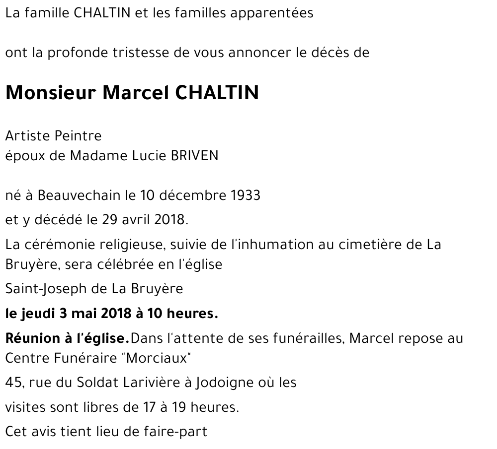 Marcel CHALTIN